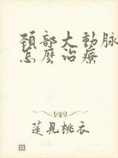 颈部大动脉斑块怎么治疗