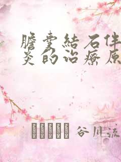 胆囊结石伴胆囊炎的治疗原则