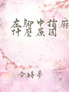 左脚中指麻痛是什么原因