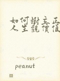 如何树立正确的人生观价值观