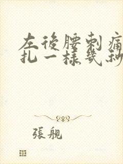 左后腰刺痛感针扎一样几秒疼一下