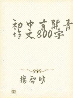初中有关青春的作文800字
