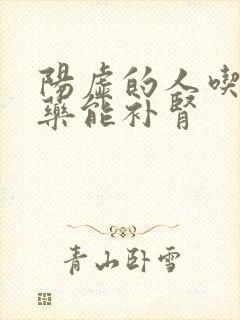 阳虚的人吃什么药能补肾