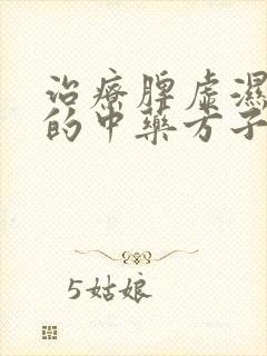 治疗脾虚湿气重的中药方子