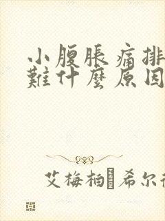 小腹胀痛排便困难什么原因