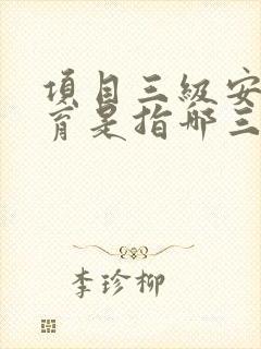 项目三级安全教育是指哪三级