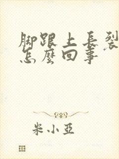 脚跟上长裂口是怎么回事