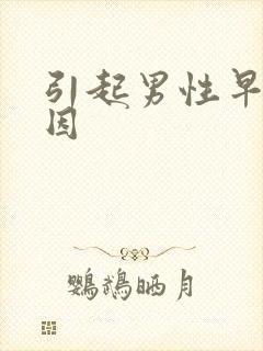引起男性早射原因