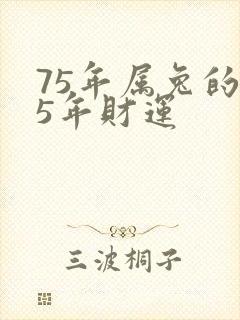 75年属兔的25年财运