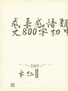 成长感悟类记叙文800字初中