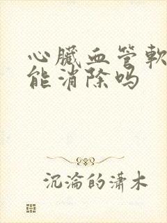 心脏血管软斑块能消除吗