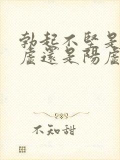 勃起不坚是肾阴虚还是阳虚