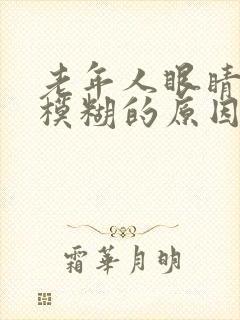 老年人眼睛视力模糊的原因