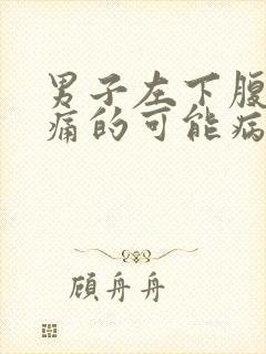 男子左下腹部疼痛的可能病因