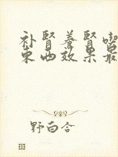 补肾养肾吃什么东西效果最好