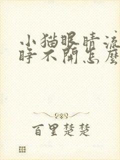 小猫眼睛流眼泪睁不开怎么回事