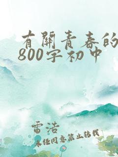 有关青春的作文800字初中