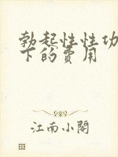 勃起性性功能低下的费用