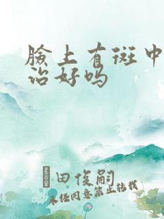 脸上有斑中医能治好吗