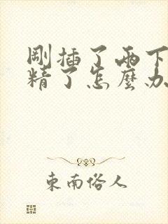 刚插了两下就射精了怎么办