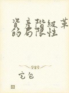 资产阶级革命派的局限性