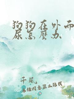 狗狗在外面不拉尿怎么办