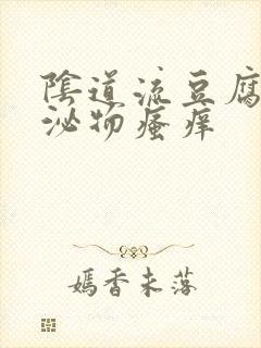 阴道流豆腐渣分泌物瘙痒