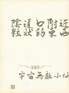 阴道口附近有颗粒状的东西是怎么回事