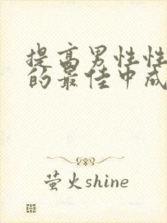 提高男性性功能的最佳中成药物