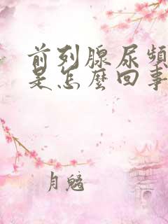 前列腺尿频为主是怎么回事啊