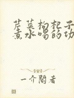 芹菜枸杞子红枣煮水喝的功效和作用