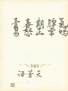 青春期脾气暴躁易怒正常吗