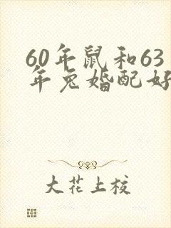 60年鼠和63年兔婚配好不好