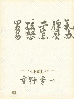 男孩子脾气暴躁易怒怎么办