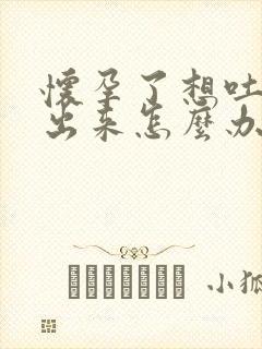 怀孕了想吐吐不出来怎么办