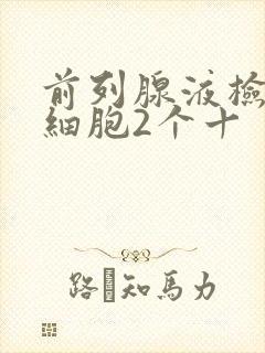 前列腺液检查白细胞2个十