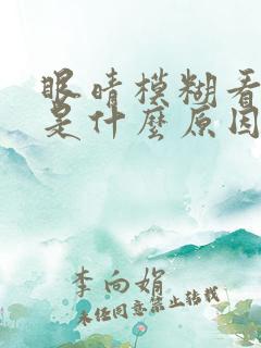 眼晴模糊看不清是什么原因