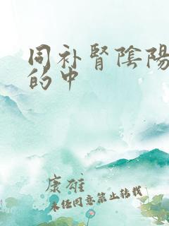 同补肾阴阳两虚的中