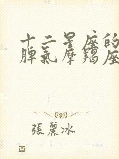 十二星座的性格脾气摩羯座