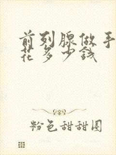 前列腺做手术要花多少钱