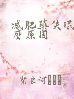 减肥药失眠是什么原因