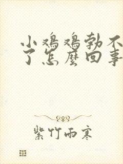 小鸡鸡勃不起来了怎么回事