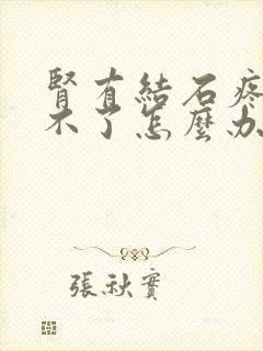 肾有结石疼的受不了怎么办