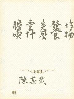 胆囊炎发作可以吃什么食物