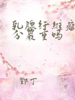 乳腺纤维瘤一公分严重吗