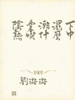 阴囊潮湿下焦湿热吃什么中成药