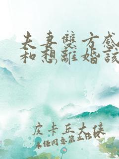 夫妻双方感情不和想离婚该怎么办