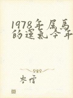 1978年属马的运气今年怎么样