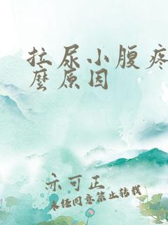 拉尿小腹疼痛什么原因