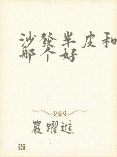 沙发半皮和全皮哪个好